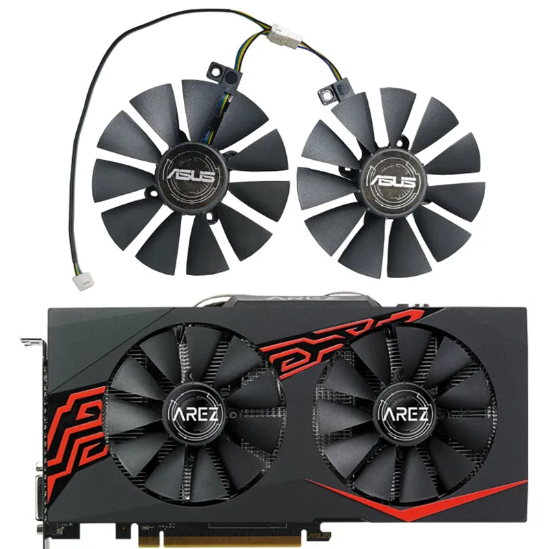 Mới 1 Nhiều PLD09210S12HH FDC10U12S9-C T129215BU T129215SU GPU Quạt Cho ASUS RX 580 570 470 、 GTX 1070 Video Năm 1060 Thẻ Quạt Làm Mát