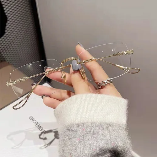 Imagen 1 del producto Gafas de lectura sin montura para hombre y mujer, lentes flexibles sin marco, ultraligeras, a la moda, antiluz azul