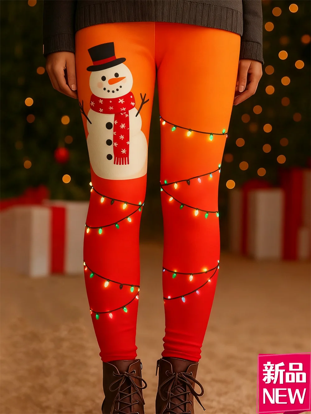 Moda design clássico leggings femininas tema de natal casual cintura alta yoga calça outono inverno ao ar livre rua elástica
