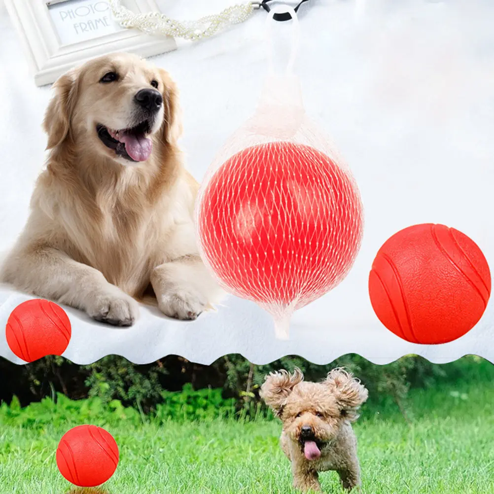 3Pcs Premium Tpr Dog Ball for Intense Chewers Bounces Higher Farther Outdoor Play Easy Rinse Gift for Loved Pets Small Medium