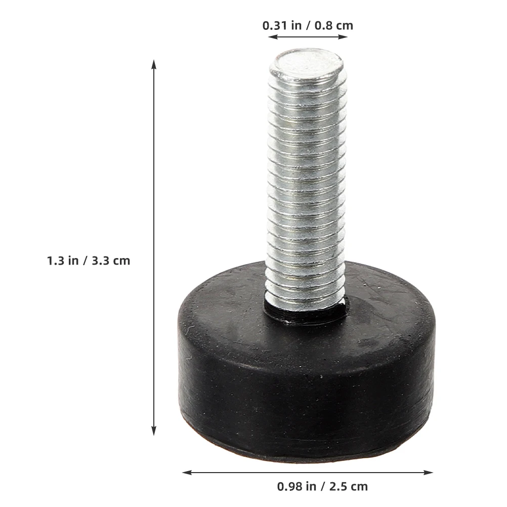 4pcs Adjustable Feet Pads M8 Screw Table Levelers Heavy Duty Non Slip Protective Foot Table Leg Levelers Small 22mm