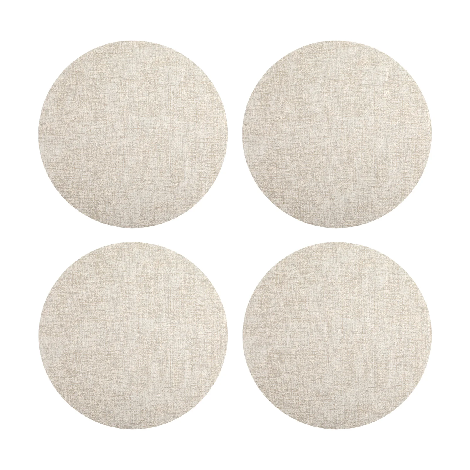 4X 33cm Round Placemats Waterproof PVC Table Mats with Heat Resistant for Dining Table Protection and Easy Maintenance