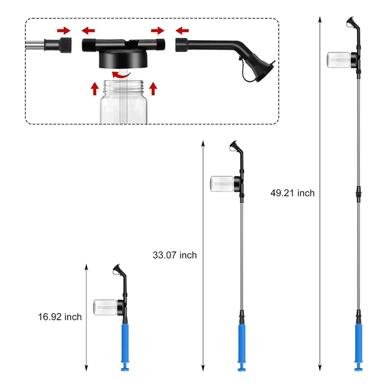 موزع أداة توزيع مسحوق الحديقة A84E، منفضة أرضية دياتومي قابلة للتعديل، بخاخ مسحوق داخلي وخارجي #6