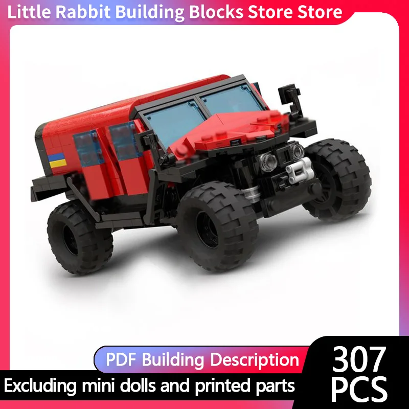 Urban Rescue Vehicles Model MOC Building Bricks Off-Road Rescue Vehicle Modular Technology Children Holiday Gifts Assemble Toys