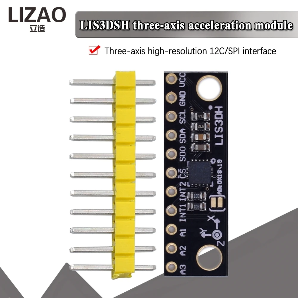 LIS3DH 3-Axis Accelerometer Module, High-Precision Sensor with I2C/SPI for Arduino Robotics & Motion Detection view 6