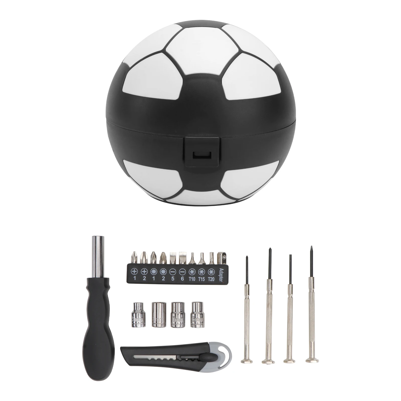 

Football Shaped Screwdriver Kit Durable Carbon Steel Multi-head Tools Non-slip Handle for Electronics Watch Repair Jewellery