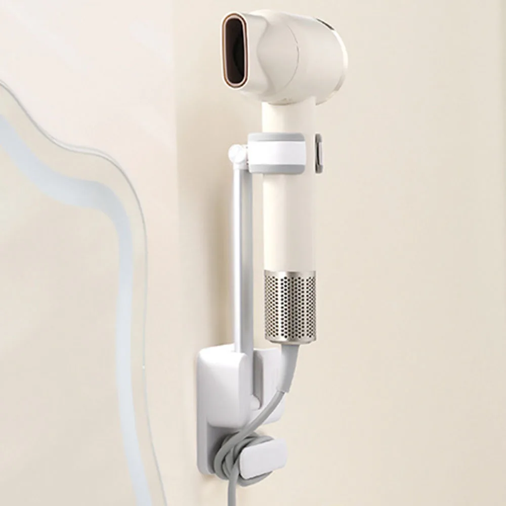 Practical Hair Dryer Holder Non-Drilling Heavy Duty Hair Dryer Rack For Living Room