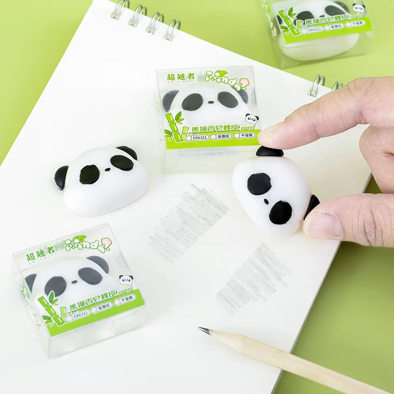 10 Box Creative Cartoon Panda Animal Pencil Rubber Eraser/ Learning Stationery/ Children Student School Prize Christmas Gift