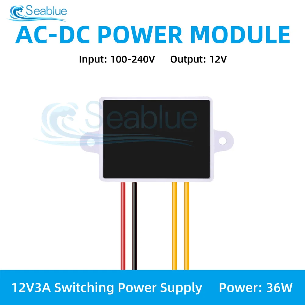 AC-DC Power Module AC 100-240V 220V To 12V 3A 24V 1.5A 36W Step-down Module Voltage Stabilizing Switch Power Supply With Case