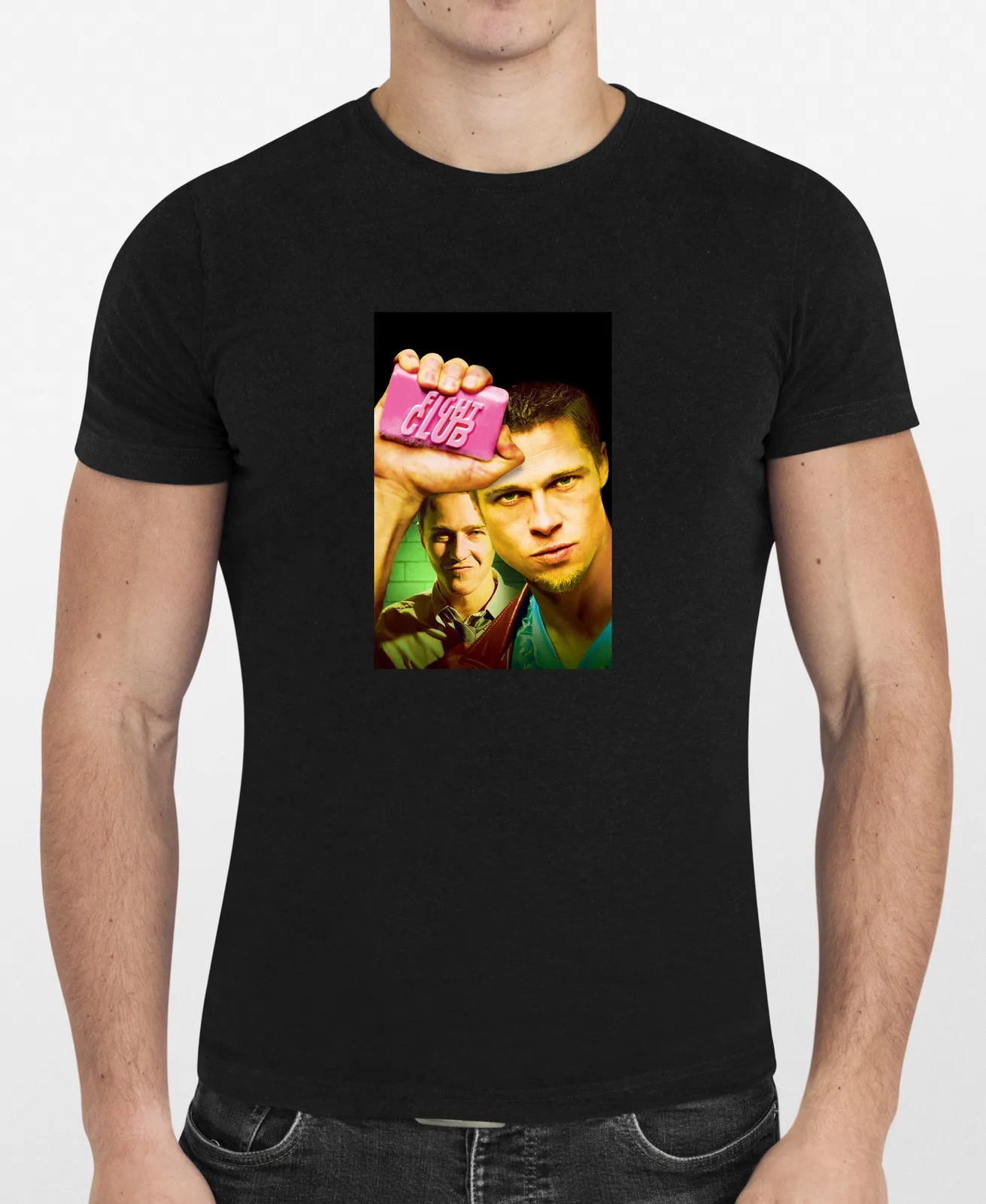 تي شيرت Fight Club (1999) ملصق الفيلم جرافيك للرجال أو النساء جديد