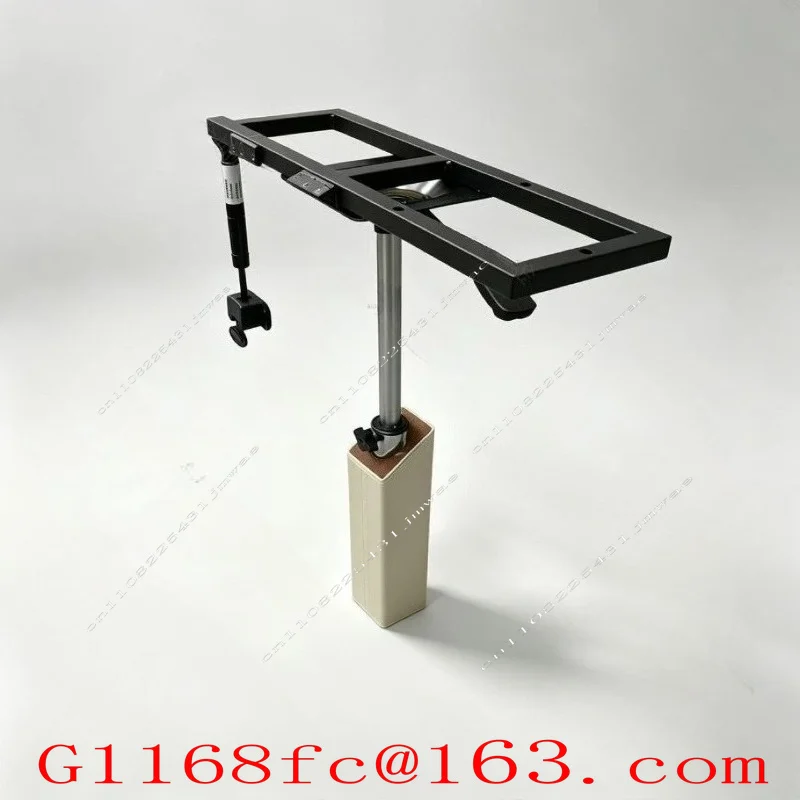 Bracket Tray Lifter with Flip Saddle Leather Edge Living Room Sofa Movable Thickened Pneumatic Lifting Table