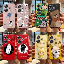For Poco F6 Case For Xiaomi Poco F6 Pro Cover Fundas Coque Cute Rabbit Panda Liquid Silicone Soft Phone Case Bumper For Poco F6