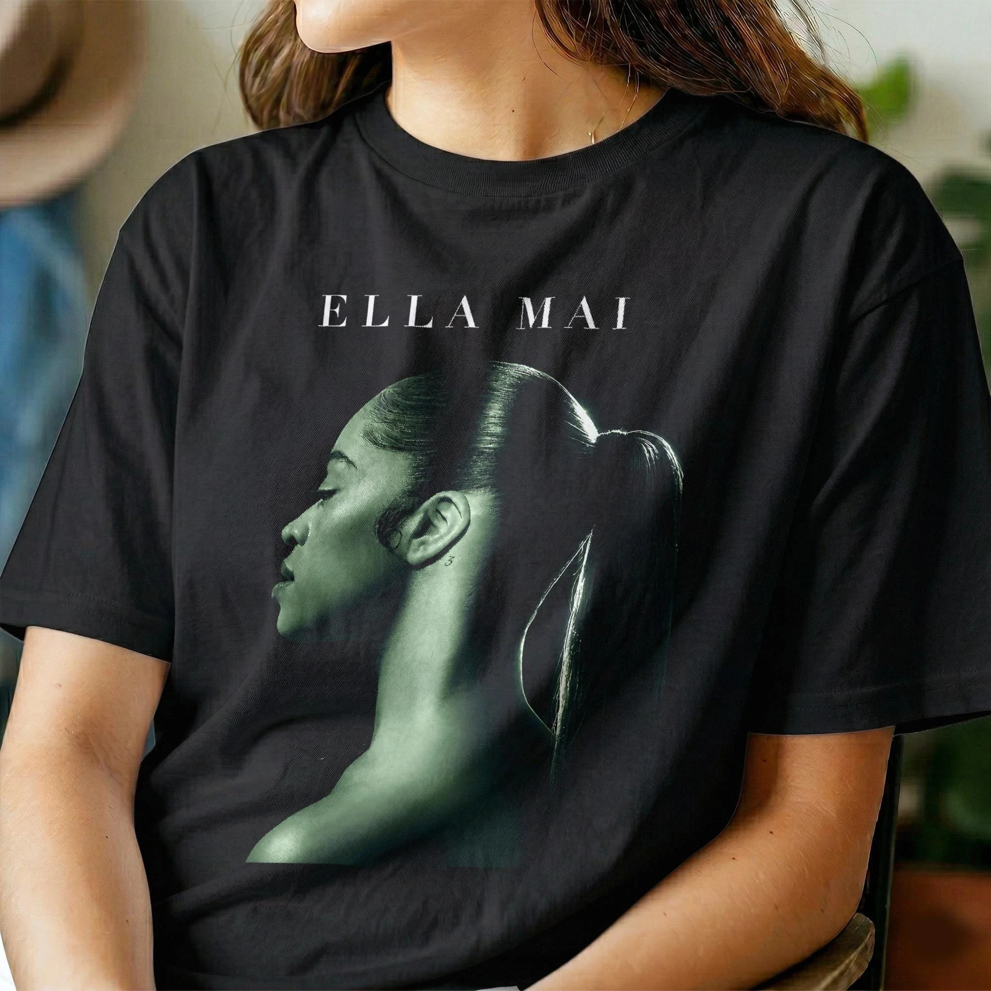 Ella Mai T-shirt | R&B Artist Album Unisex T-shirt Fashionable Women's T-shirt Casual Street Fashion Women's T-shirt