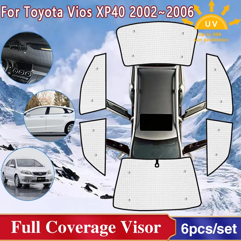 

Car Side Window Sunshade For Toyota Vios XP40 2002 2003 2004 2005 2006 Windshield Sun Protection Anti-UV Visor Cover Accessories