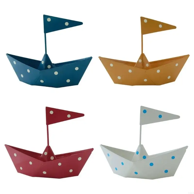 Metal Sailboats Sculptures Modern Iron Boats Statue for Home Decors Desktop Ornament Collectibles Nauticals Decorations Y5GB