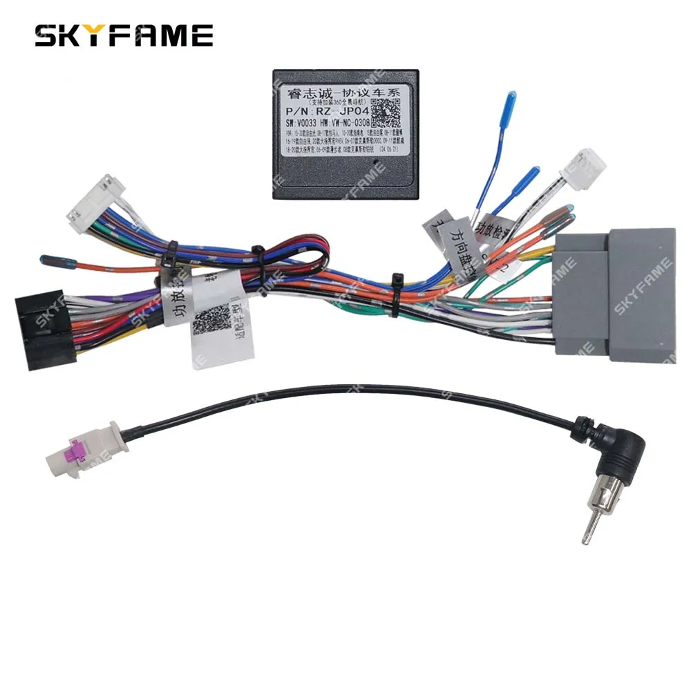 SKYFAME Car Wire Harness Adapter Canbus Box For Dodge Caliber Voyager Jeep Wrangler Cherokee Compass Grand Patriot RP5-CH-004