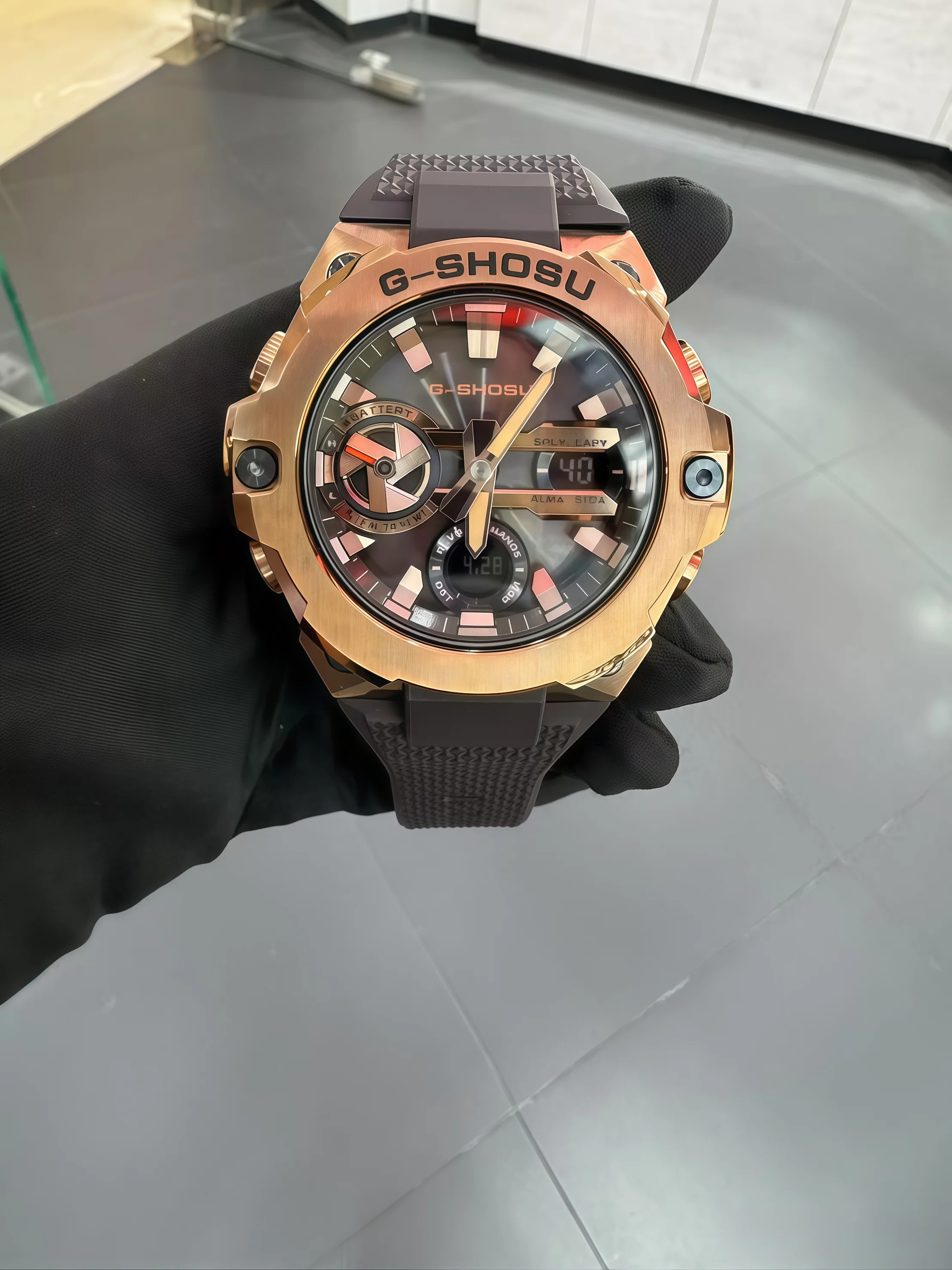 Sports men's and women's universal watch LED dual display world time full function oak series folding buckle large dial 9