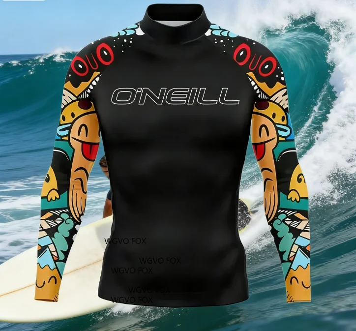 

Мужские рубашки Rash Guard Рубашки для плавания Рубашки с длинными рукавами с защитой от ультрафиолета Легкие быстросохнущие рубашки для водных видов спорта