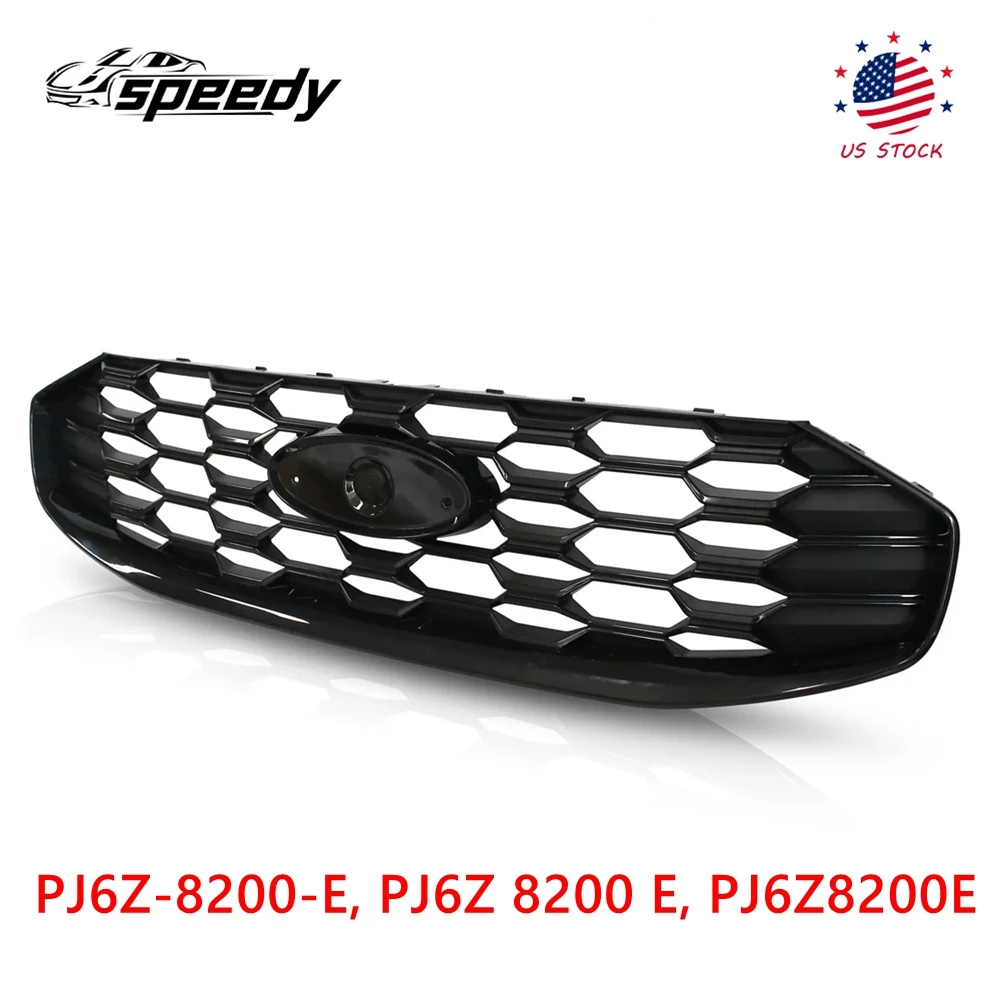 PJ6Z-8200-E PJ6Z 8200 E PJ6Z8200E Front Black Grille W/O Radar Holes For 2023-2025 Ford Escape ST-Line Hybrid ST-Line ST-Line Select Hybrid