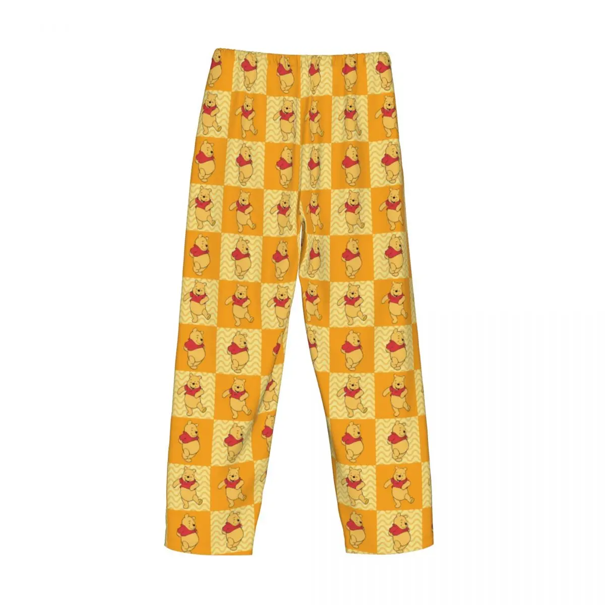 Custom Winnie Pooh Bear Pattern Pajama Pants Sleepwear Men Elastic Waistband Famous Animation Sleep Lounge Bottoms with Pockets