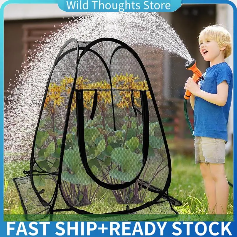 Mesh Plant Cover From Animals, Plant Netting Guard Cover, Plant Tent Cage -Up With 4 Stakes For Vegetables, Fruits-[Qahk]