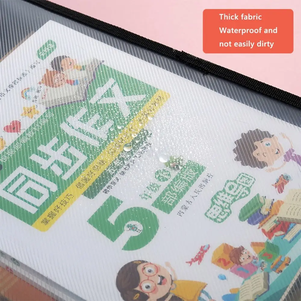 Draagbare PP A4 bestandsmap Handheld grote capaciteit bijleszak Transparant boek Testpapier opbergtas School/kantoor