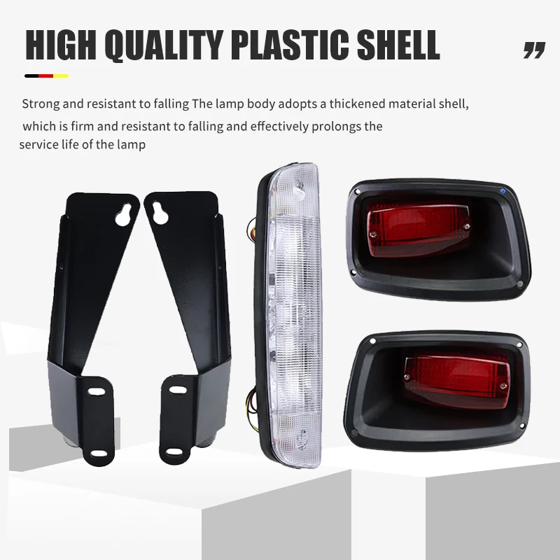 Golf Cart Front Headlights Taillights Kit for EZGO TXT, 12V Halogen Lamp Modified Accessories