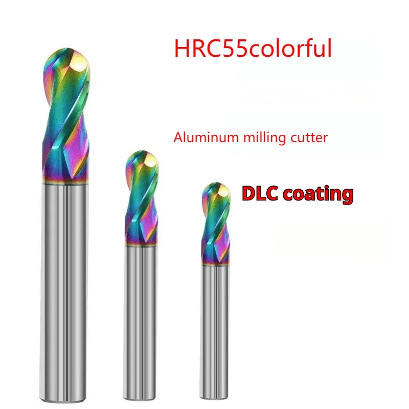 

2 Flute Ball Nose End Mill Tungsten Carbide Cutter CNC Router Bit Milling Tool R0.5 R0.75 R1 R6 R4 R7 R8 Ball End Milling Cutter