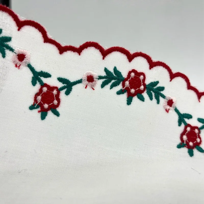 5Yard/Los 8cm breiter zweifarbiger Faden Baumwoll tuch Stickstoff DIY Damen kleid Kinder kleidung Spitzen besatz Accessoires – Detail 3