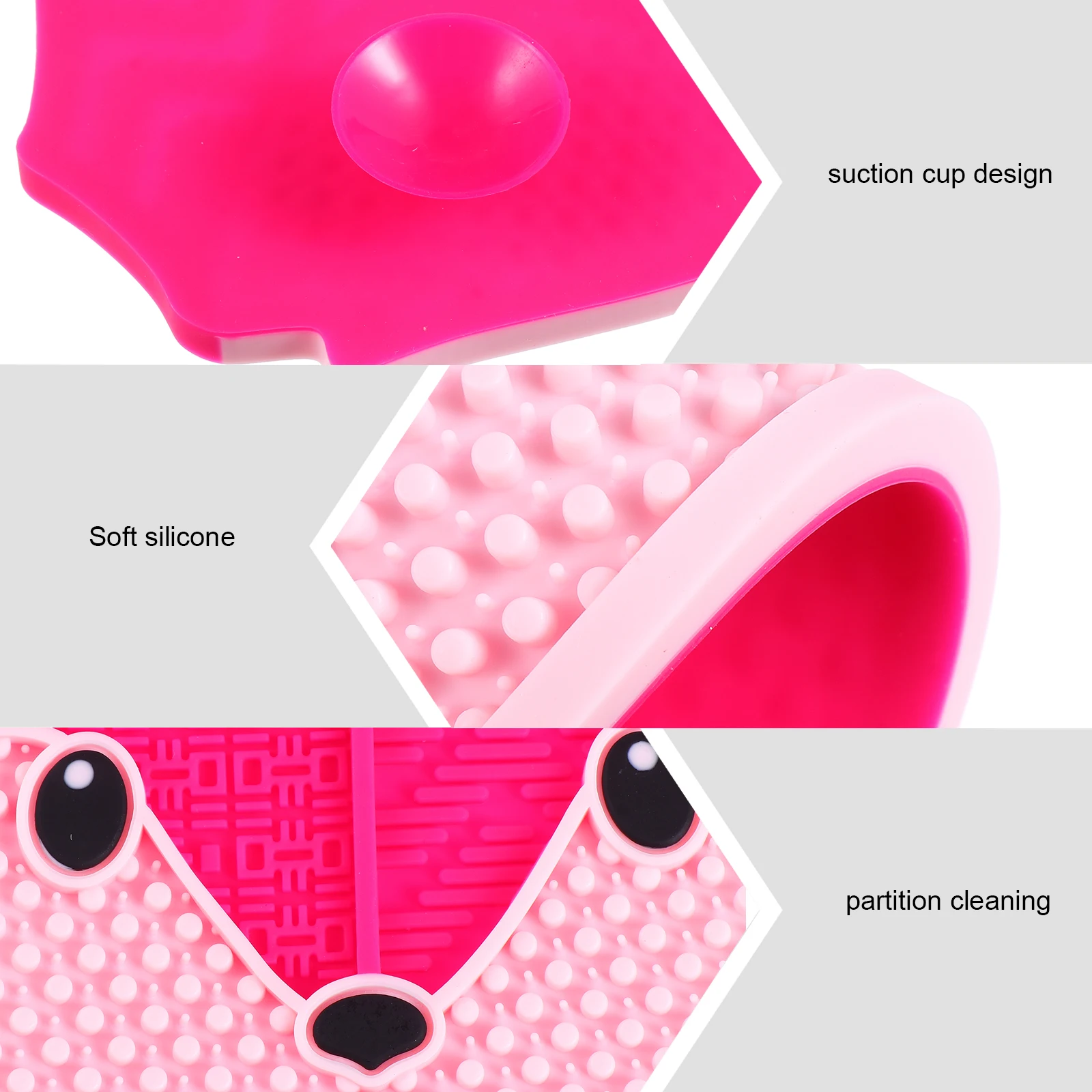 

Lovely Silicone Makeup Brush Cleaning Mat Suction Cup Durable Practical Design For Makeup Tools Cleaner