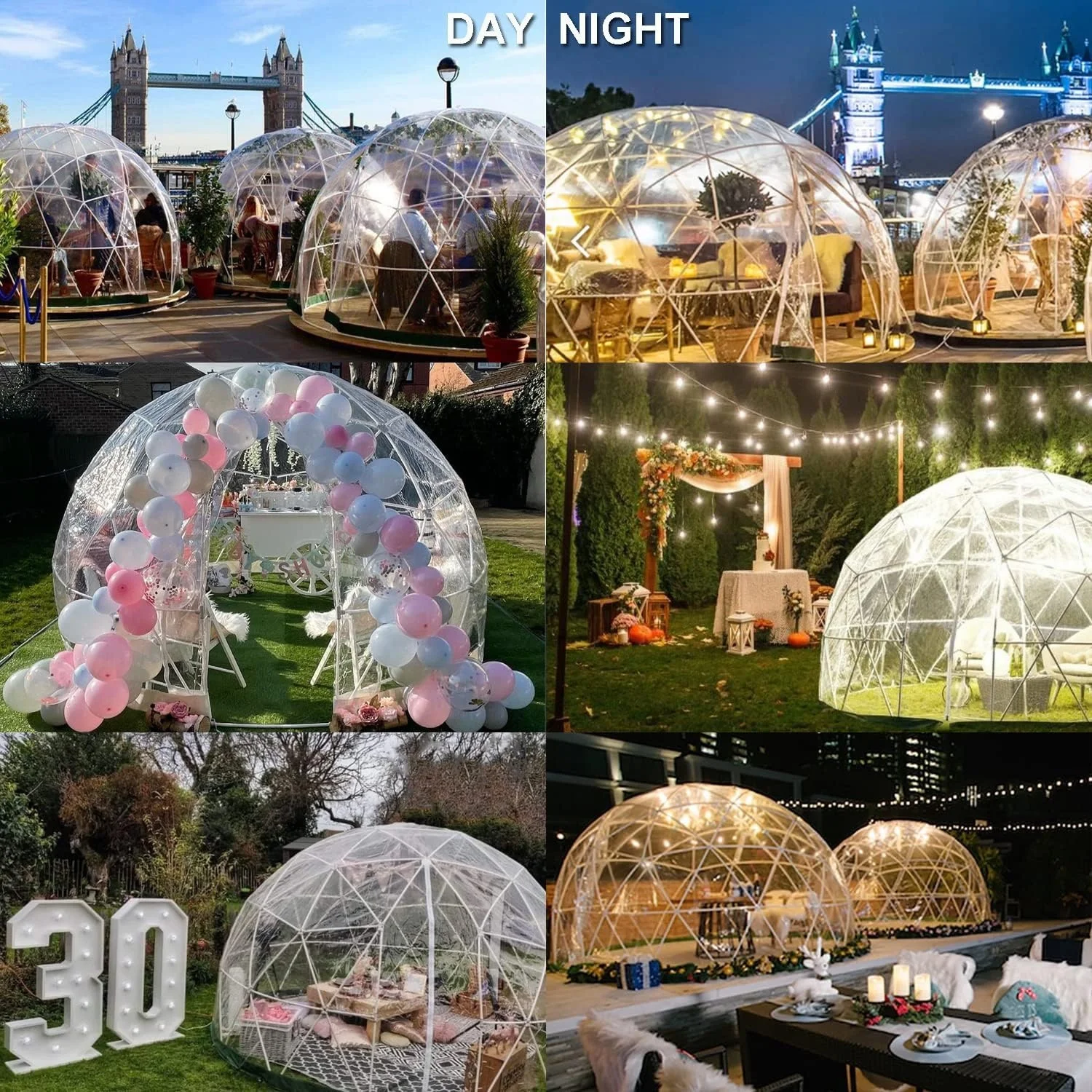 Tent Outdoor Transparent Geodesic Dome Tents Glamping Hotel Marquee Dome Tent for Sale