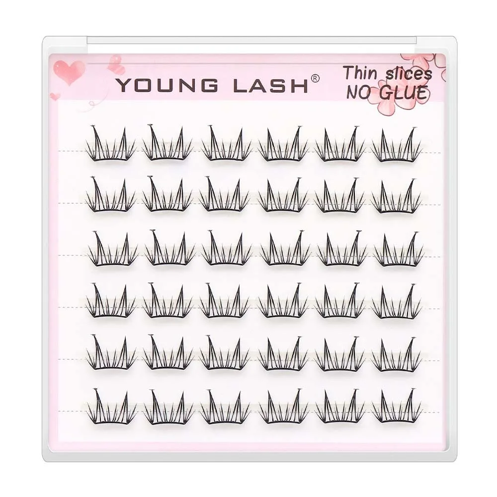 Segmented Creative False Eyelashes DIY Butterfly Love Heart Shape Individual Cluster Eyelashes 6-11.5mm Long Lasting