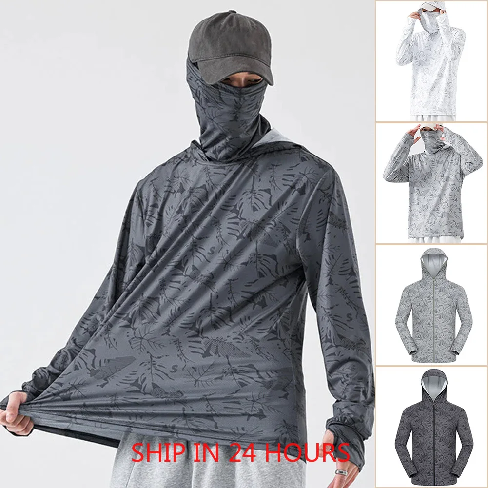 Ropa de pesca al aire libre 6 en 1 con máscara, camisa ultrafina de protección Uv de secado rápido para mujeres y hombres, senderismo, Camping, escalada, Picnic