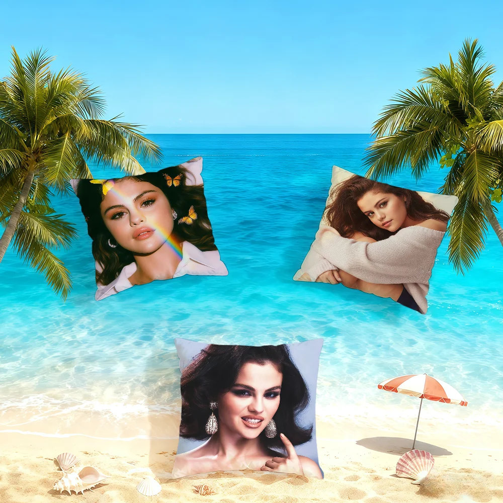 Hot Singer S-Selena Gomez cushion cover Home Office Convenient Nordic Simplicity Hit With Zipper Cushion Cover