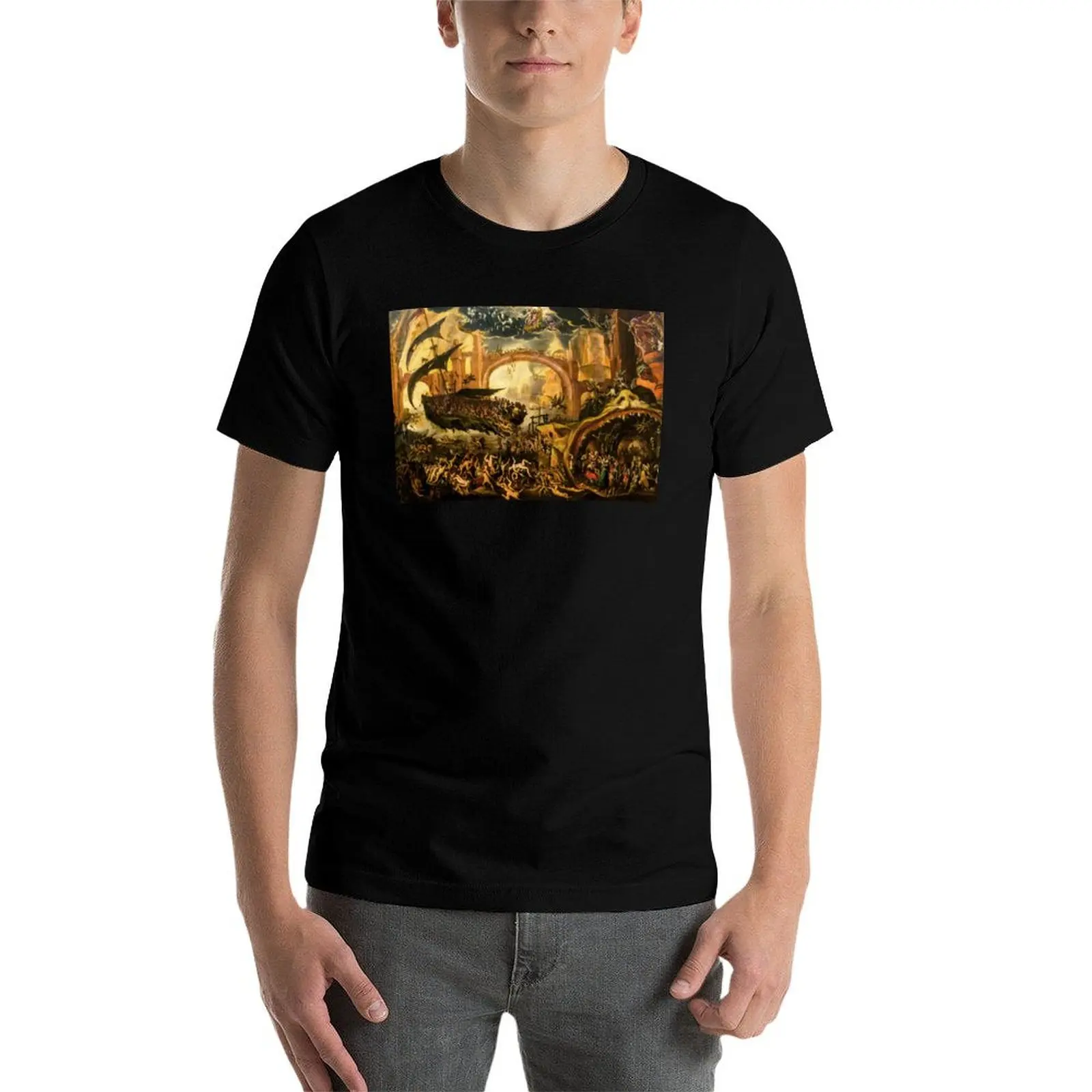 

Aeneas taken by the Sibyl to the Underworld, by Jacob Isaacsz van Swanenburg T-Shirt man t shirt luxury T-Shirt