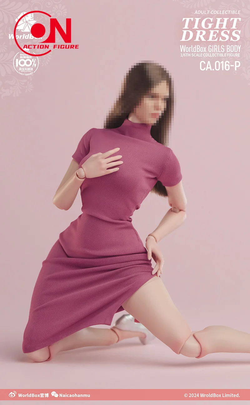 【2025 Q3】 Worldbox CA016 1/6 saia bodycon feminina com espartilho de couro modelo de roupas adequado para corpo de figura de ação de soldado AT210 de 12 ''