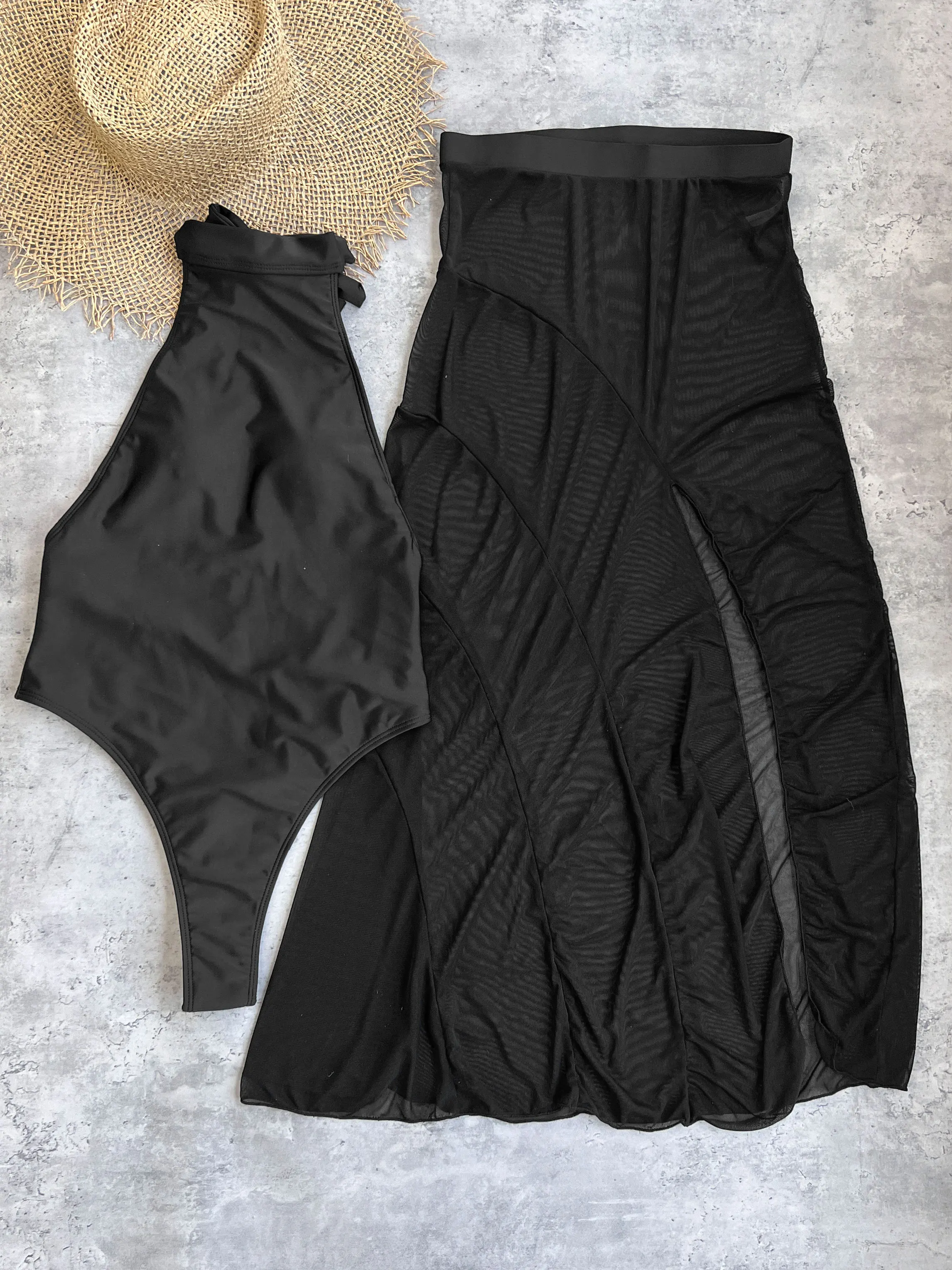 หัวเข็มขัดปิดไหล่บิกินี่กระโปรงผู้หญิงชุดว่ายน้ํา 2025 แนวโน้ม Biquini ชุดว่ายน้ํา Lady Holiday ชุดว่ายน้ําหญิง Beachwear ชุด