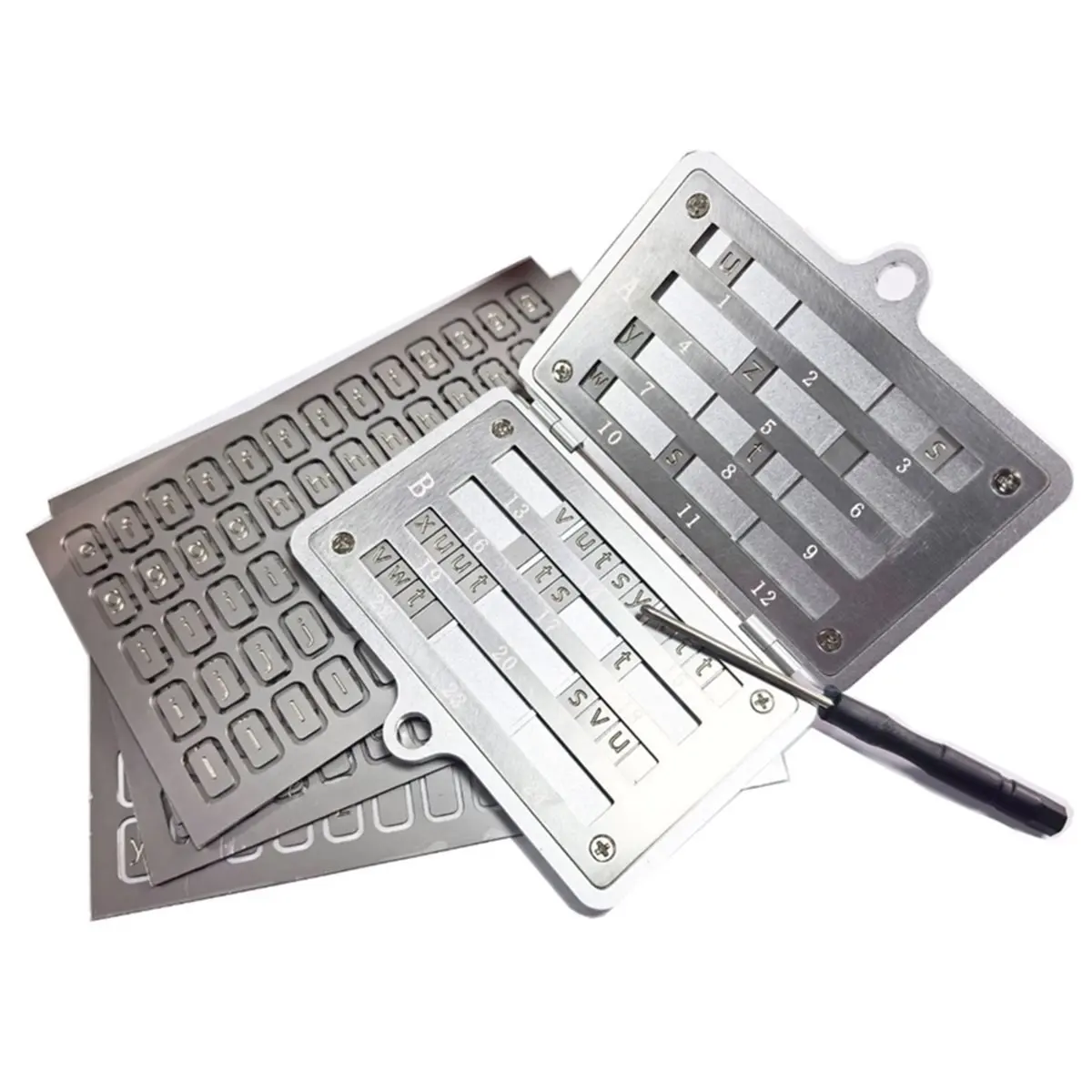 Crypto Seed Phrase Backup,Stainless Steel Seed Phrase Storage with Lock Hole,24 Words Backup,for BIP39 Hardware Wallets
