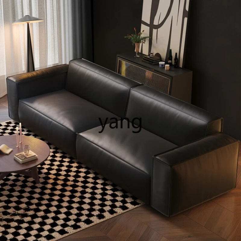 

TGF tofu block sofa small apartment living room modern simple square black straight row sofa