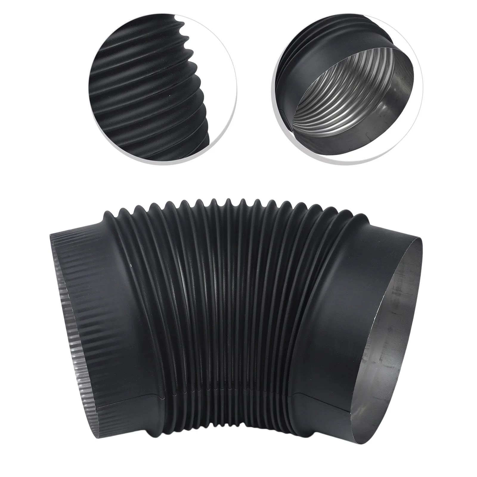 304 Stainless Steel 45 Degree Flue Elbow Wood Burning Fireplace Pipe Connector Stove Heat Pipeline Adapter Indoor Fire