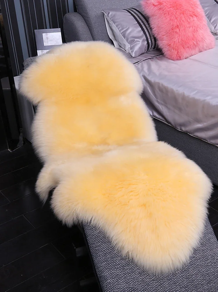 cat pillow futon Australian Pure Wool Carpet for Bedroom, Sofa Cushion, Bedside Carpet, Fur Full Sheepskin meditation Cushion
