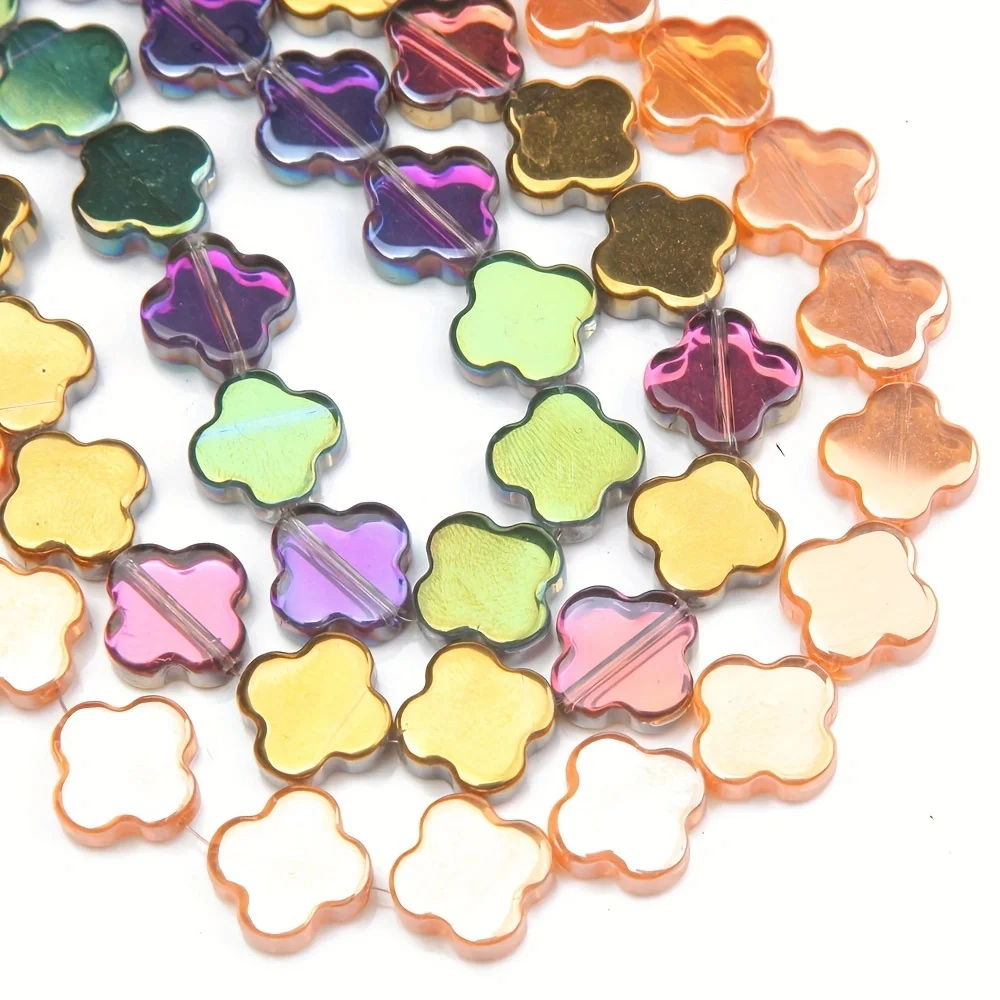 Cuentas de cristal de flores para fabricación de joyas, suministros de collar, pendientes hechos a mano, accesorios de dijes, 13,7mm, 45 unids/set