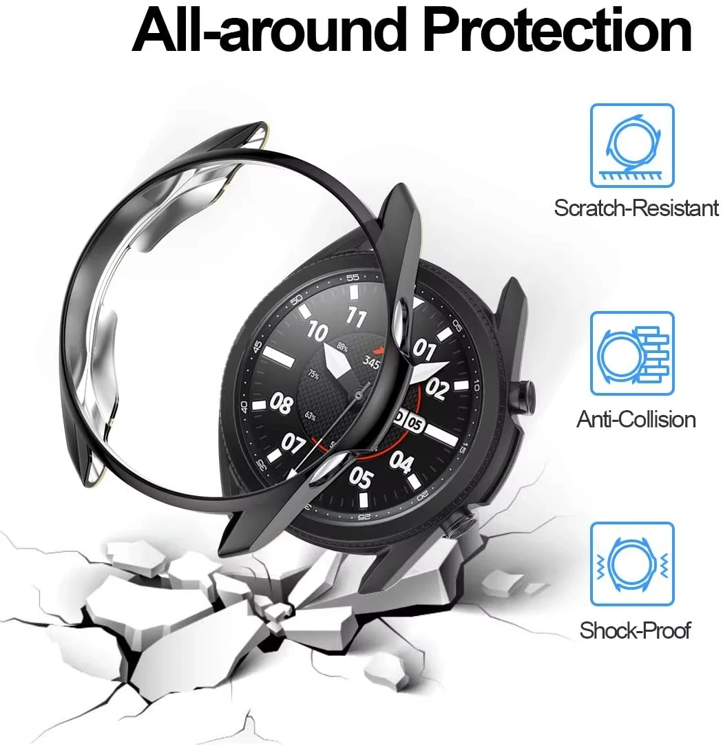 For Samsung Galaxy Watch 3 41mm 45mm Case Bumper Hollow Screen Protector Soft TPU Cases Shell Accessories For Samsung Galaxy 3