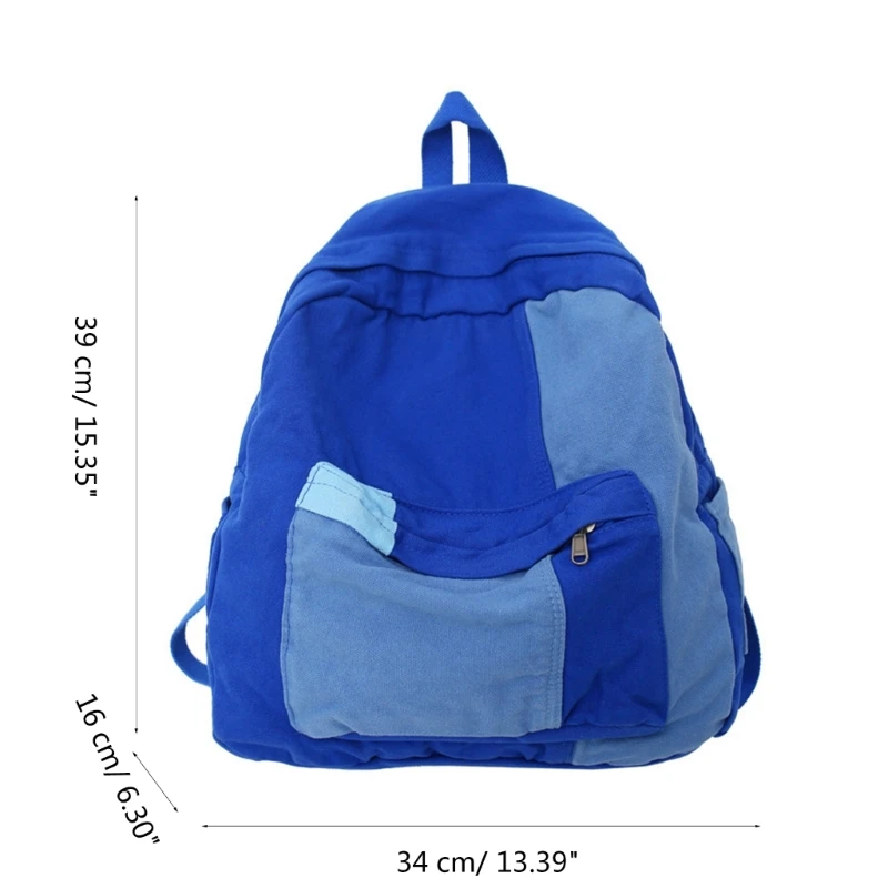 Mochila lona elegante, bolsa escolar elegante funcional para estudantes adultos