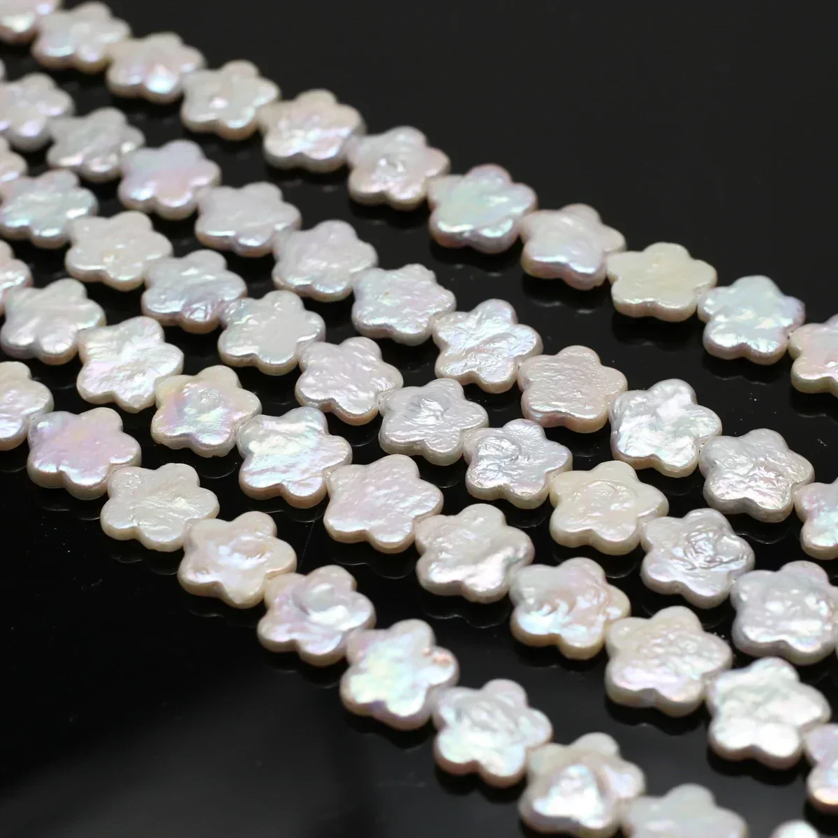 

5A Natural Freshwater White Baroque Plum Blossom Pearl Beads12x12mm for DIY Jewelry Making Necklace Bracelet Wedding Accessories