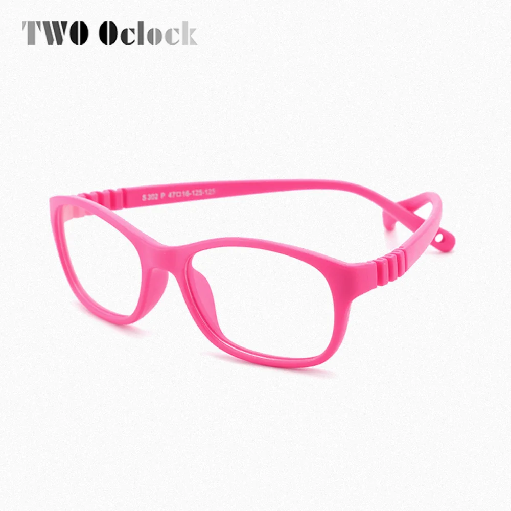 Soft Flexible Kids Eyeglasses Frame Ultralight Integrated Screwless Glasses Anti Blue Light No Grade Glasses Optic Frame Child