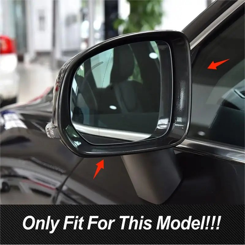 Car Styling Door Side Rearview Mirror Rain Eyebrow Frame Decoration Trim Stickers For Volvo XC60 2018-2025 Exterior Accessories