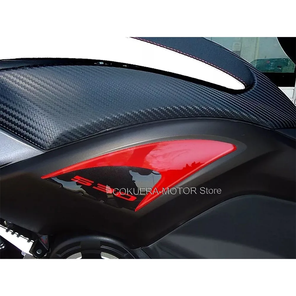 Pegatina de resina epoxi 3D para motocicleta, pegatina protectora antideslizante contra arañazos, pegatina superior del motor para Yamaha T max 530 2012-2016