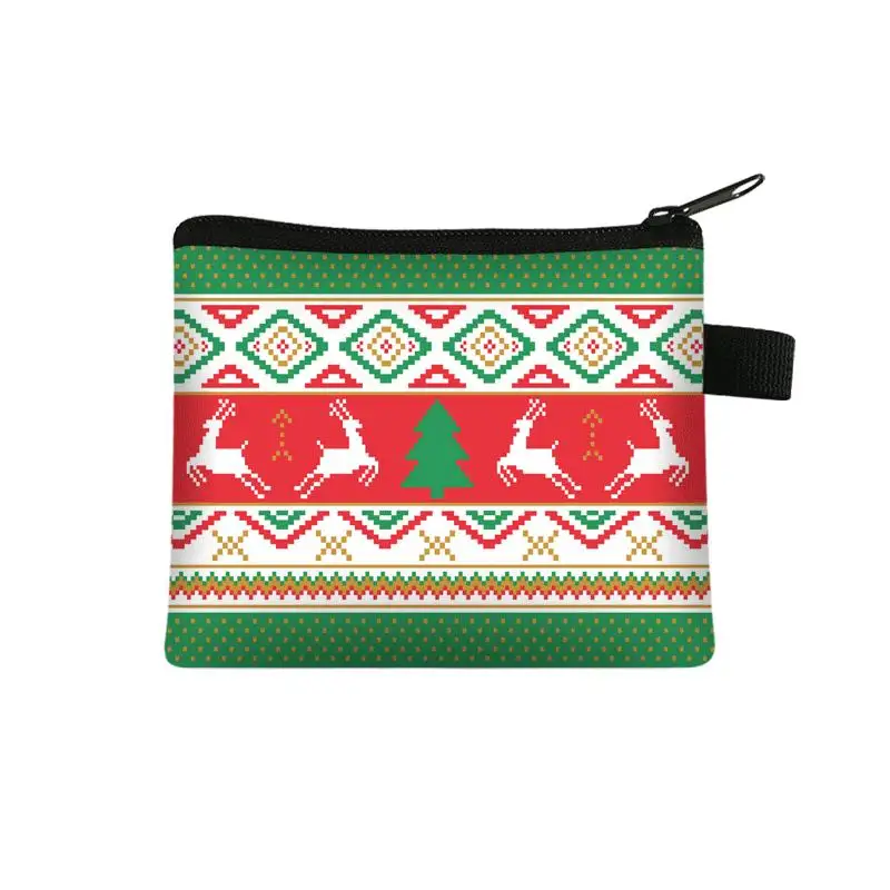 

Женские сумки, детский кошелек на рождественскую тематику, полиэстер, палевый держатель для карт, модный квадратный держатель для ключей, сумка-кошелек