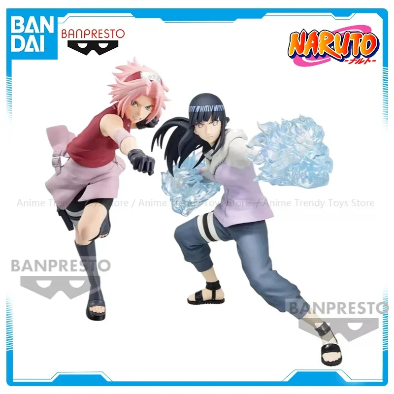 In Stock Bandai Original Anime NARUTO Shippuden Figure VIBRATION STARS Hyuuga Hinata Haruno Sakura Action Figures Model Toys WY